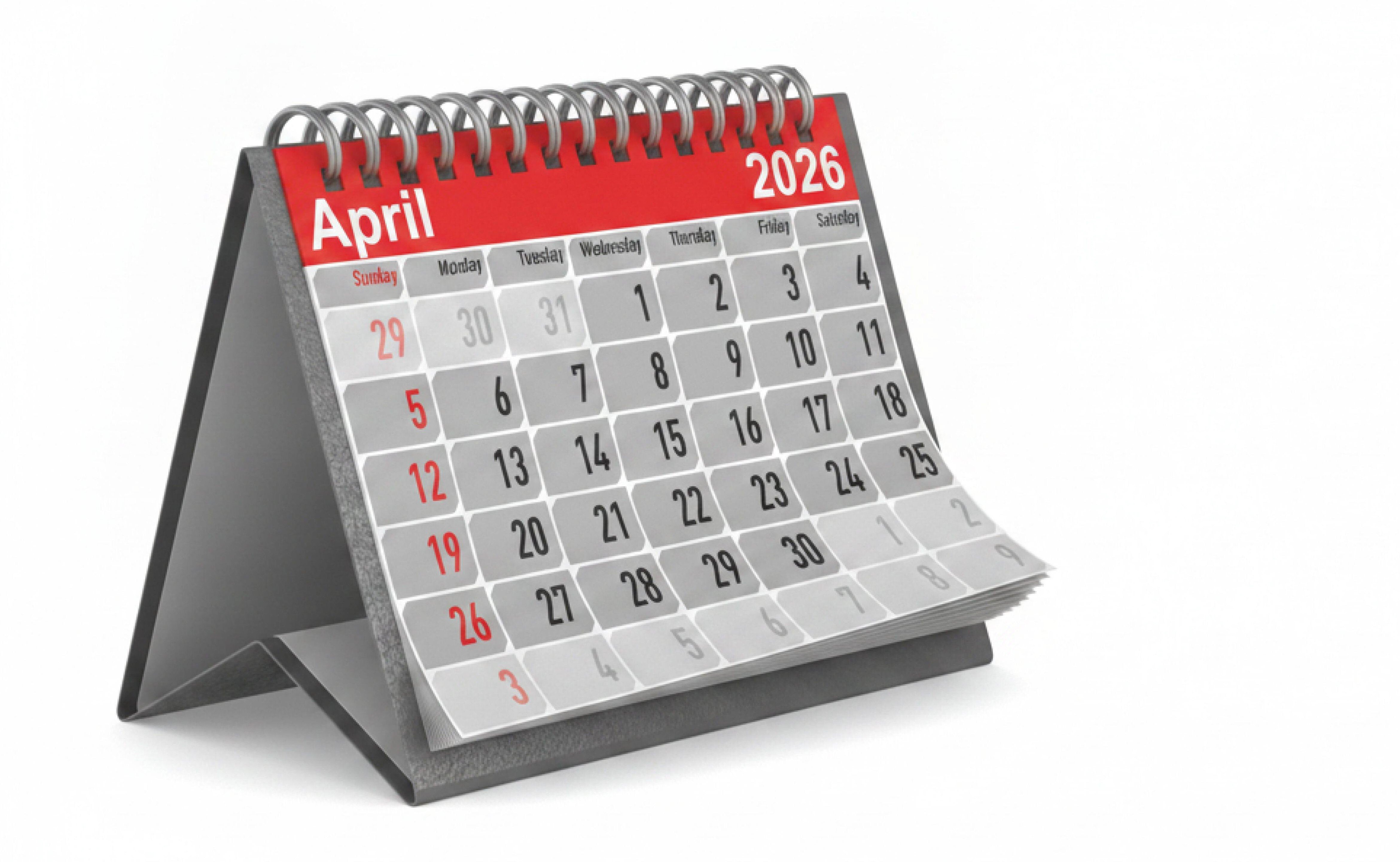 April calendar for Biz News