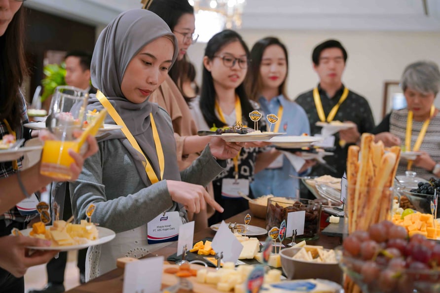 SEA cheese table with attendees