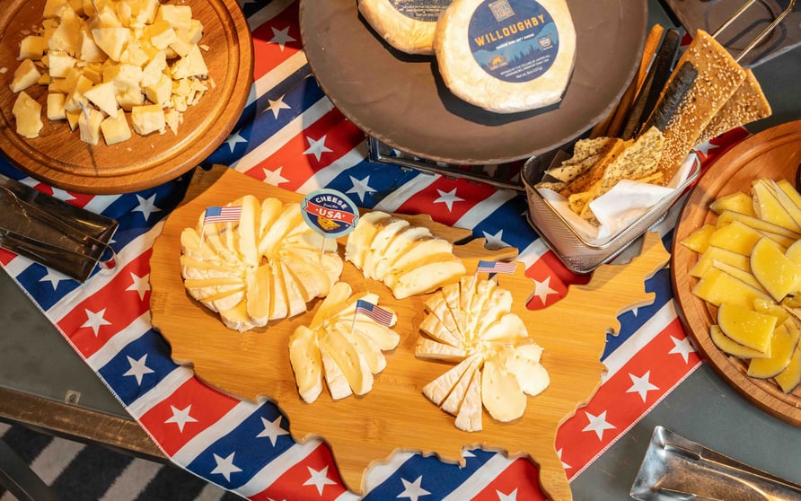 USA cheese tray